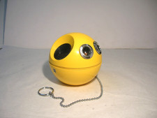 Vintage 1969 Panasonic Yellow R-70 Panapet Transistor AM Radio Ring Chain WORKS picture
