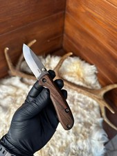 Handmade Walnut Wood Handle Folding Knife, N690 Steel Pocket Knife picture