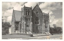 G57/ Independence Missouri RPPC Postcard c1940s L.D.S. Stone Church picture