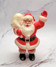 VTG 1950’s Hard Plastic Molded Waving Santa Claus MCM AS IS 4.75