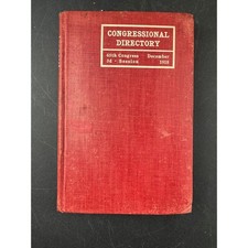1918 Official Congressional Directory 65th Congress 3d Session First Edition Red picture