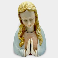 Vtg Napco Praying VIRGIN MARY Figurine Sculpture Soft Colors 22k 1950s ~READ~ picture