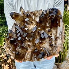 11.66LB Large Natural Smoky Black Quartz Cluster Crystal raw Specimen Healing picture