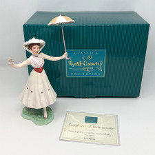Disney WDCC It's Jolly Holiday with Mary Poppins  White Red Dress Umbrella READ picture