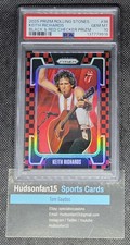 Keith Richards 2025 Panini Prizm Rolling Stones Black & Red Checker /179 PSA 10 picture