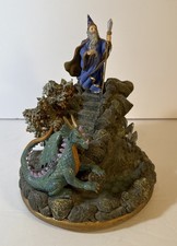 SFMBC Marjorie Sarnat Wizard Dragon Music Box plays Music of the Night VTG 1997 picture