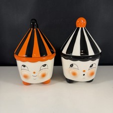 Set Of 2 Carnival Cottage By Johanna Parker & Magenta Halloween Trinket Jars picture
