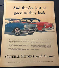 1955 General Motors Cars - Vintage Color Buick & Pontiac Print Ad Wall Art picture