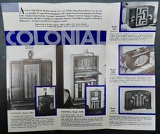 Original Vintage 1933 Colonial Radio  6-Panel Fold-Out Radio Brochure picture