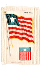 1910 S35 Flags and Arms, LIBERIA, American Tobacco Co., Appr. 3