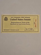1999 Bill Clinton Impeachment Trial Ticket picture