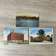 Atq Vtg 1909-1950's Rockford & Wauconda Illinois Postcards 3pc Hotel Faust picture