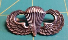 Durocharm WW2 US Army Parachute Badge Jump Wing Sterling Pinback picture