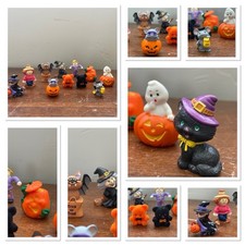 VTG Hallmark Halloween Merry Miniatures Lot Of 12 Pumpkins Witches Ghosts Mice + picture
