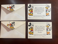 Disney vintage - Mickey Mouse & Donald Duck dentist appointment reminder cards picture