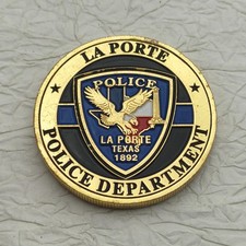 La Porte Police Dept Texas Operation Phantom Whisper Challenge Coin #2 picture