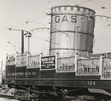 British Columbia Electric Railway Railroad BCER #124 Open Car Train Photo 1927 picture