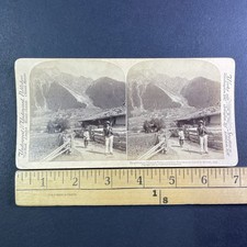 Chamonix Valley Stereoview Underwood & Underwood 1900 Alps France picture