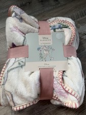 Disney Bambi Thumper Friends  Throw Blanket Floral Plush Ultra Soft Primark NEW picture