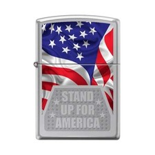 Zippo Lighter - Stand Up For America High Polish Chrome picture