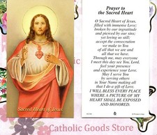 Sacred Heart of Jesus - Prayer to the Sacred Heart -  Paperstock Holy Card picture