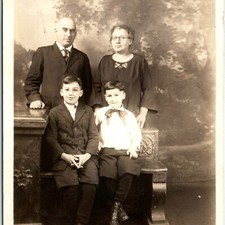 c1910s Cleveland, OH Family Portrait RPPC Postcard Renslers Studio Ohio picture