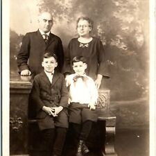 c1910s Cleveland, OH Handsome Family Boys Smile RPPC Real Photo Renslers PC A122 picture