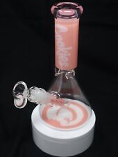 8” Cookies Pink Logo Thick Glass Beaker Bong Water Pipe picture