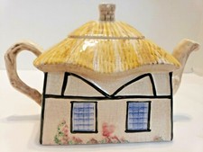 Vintage Crown Winsor England Tudor Cottage Ceramic Teapot Made in England  picture