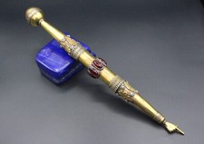 Judaica Torah Pointer, Multistones Torah Pointer, Long Alpaka Torah Finger Yad, picture