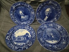 BOSTON MASSACRE STAFFORDSHIRE George Washington/Wife And Other Wedgewood Plates  picture