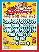 NEW pull tickets BAD BALLERS - $2 Instant Tabs picture