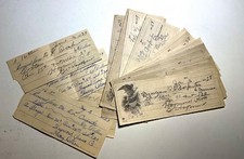 1928-1929 Antique Handwritten Payment Receipts Lot Eagle Shield Piano Ephemera picture