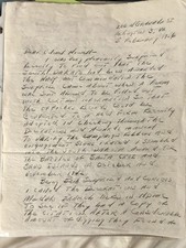 1946 WWII USS South Dakota 5 Page Handwritten Navy Commendation Letter Original picture