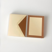 10 Pc Set Of Crane And Co Cards And Envelopes Rustic/beige picture