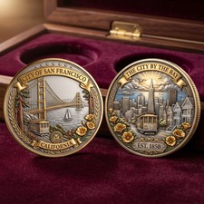 City of San Francisco California Golden Gate Bridge Souvenir Coin Travel Gift picture