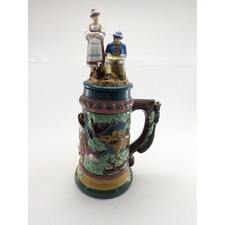 German Beer Stein Mug Munich Munchen Beyern Vintage Zoller & Born - Pewter Lid picture