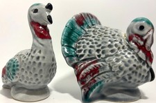 Vintage MCM Ceramic Turkey Salt and Pepper Shakers Set Japan Thanksgiving decor picture