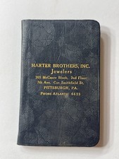 Vintage 1929 - Harter Brothers Inc. Jewelers Pocket Ledger - Pittsburgh, PA picture