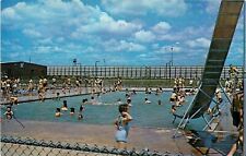 Postcard 1950s Texas Wichita Kddieland  Swimming Pool people McGrew KS24-2326 picture
