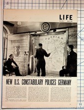 1946 LIFE Magazine US Constabulary Police Germany WWII Era Article picture