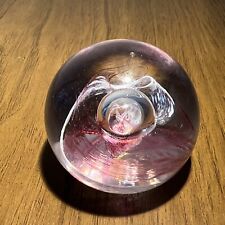 CAITHNESS glass paperweight “moon crystal” signed Scotland vintage Mcm picture