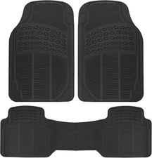 3 Piece All Weather Heavy Duty Rubber Floor Mats For Car Truck SUV Trimmable Fit picture