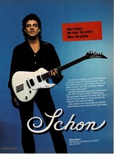 Neal Schon of Journey - Schon Guitars - 1986 Print Advertisement picture