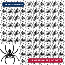 GXXMEI 124PCS Spider Rings Halloween Rings Plastic Spider Cupcake Topper Bulk Co picture