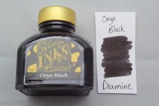 Diamine 80ml Fountain Pen Bottled Ink Onyx Black picture