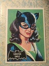 1966 Topps Batman Black Bat #27 Sinister Smile The Cat Woman Clean Card picture