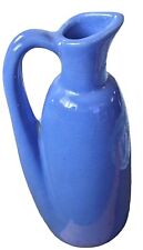 UHL Blue Glaze Pitcher 141 Vintage Art Deco Stoneware Jug Egyptian Ewer 8.75