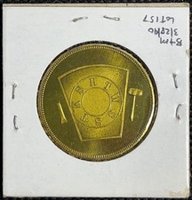 1856 Glens Falls NY Dexter’s Chapter No 155 Masonic Penny Token Brass picture