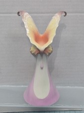 Rare Franz Porcelain Papillon Butterfly Candle Stick Holder 6 3/4